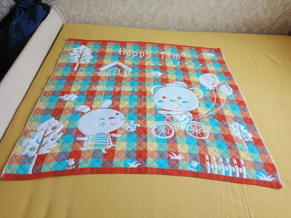 Муслиновый плед. Новый.  Размер 110×110