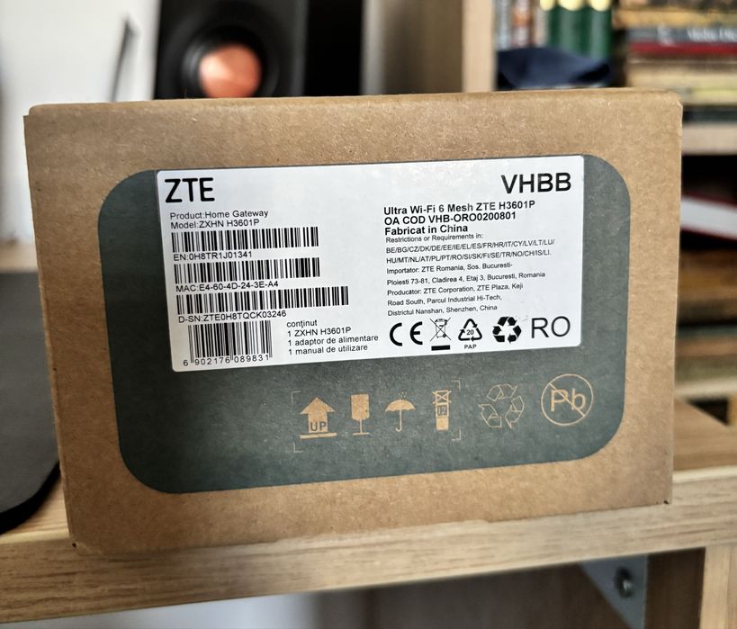 Router Wi-Fi 6 ZTE ZXHN H3601P  Mesh