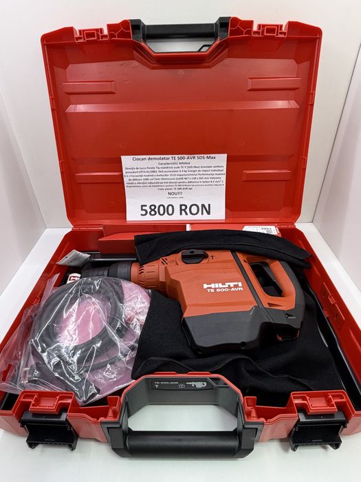 Hilti TE 500-AVR, pachet nou, cu 3 dălți originale Hilti