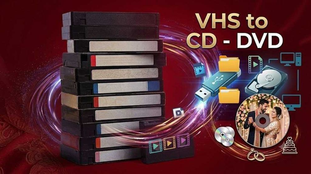 VHS + audio kasseta raqamlashtirish | CD DVD fleshkaga yozish