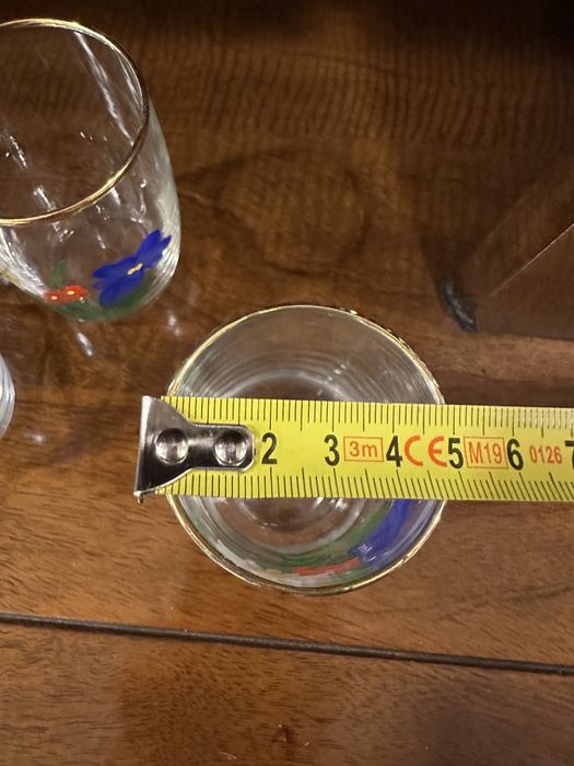 Set superb/6 pahare original pictate manual/țuica - 100 ml