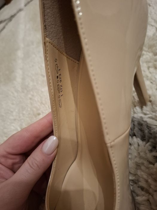 Pantofi stiletto bej Graceland 39