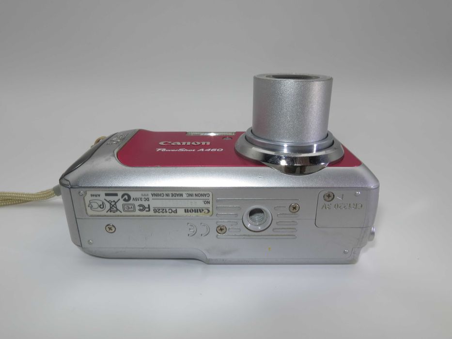 Canon A460 розова дигитална камера, компактен цифров фотоапарат, комплект с карта памет, работи отлично