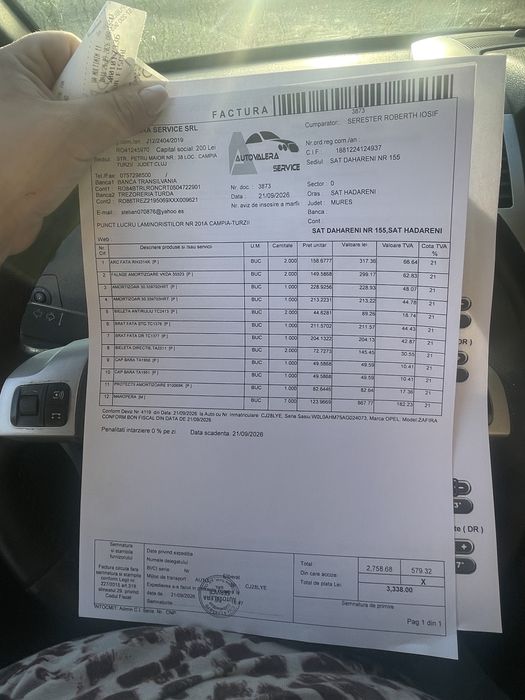 Vand opel zafira