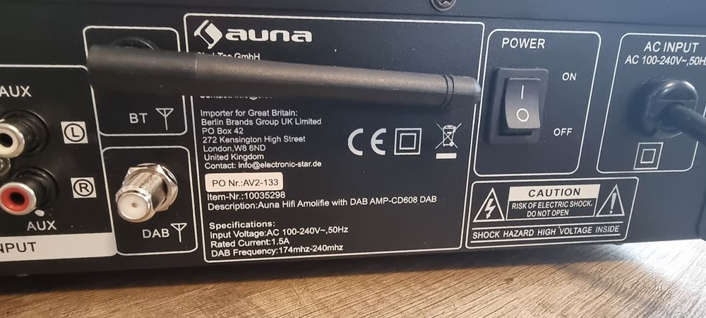Стерео усилвател Auna 100w