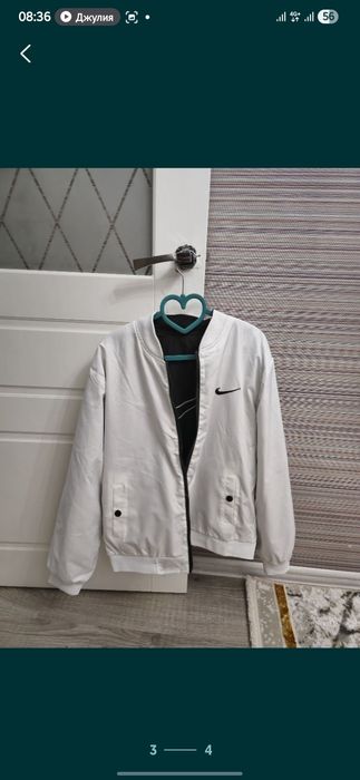 Бомбер Nike 2 черно/белый