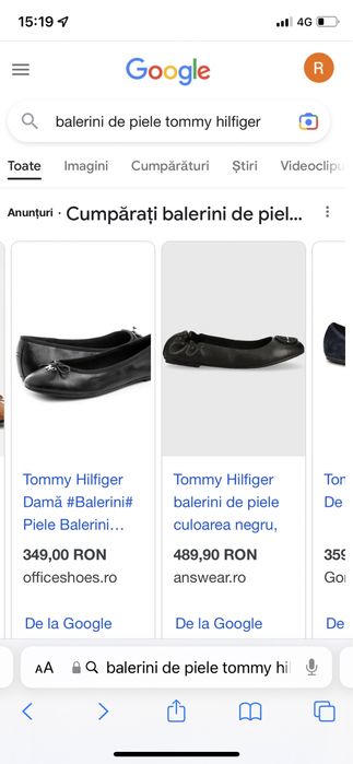 Balerini /Opincute  Tommy Hilfiger size 39 de dama 100% piele naturala