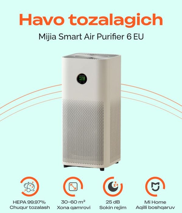 Очиститель Xiaomi Smart Air Purifier 6 Global Version
