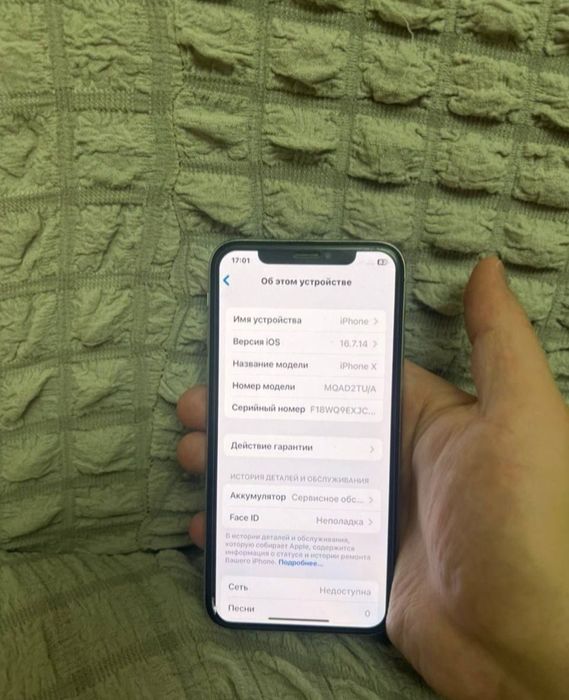 Apple Iphone X 64GB Silver White Original Igravoy Holati ideal Zor