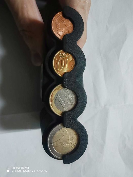 Монетник ДЖОБЕН - за евро монети - двустранен