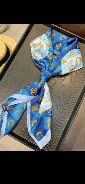 Eșarfă Chanel, model 2026, 100% mătase, 90x90cm