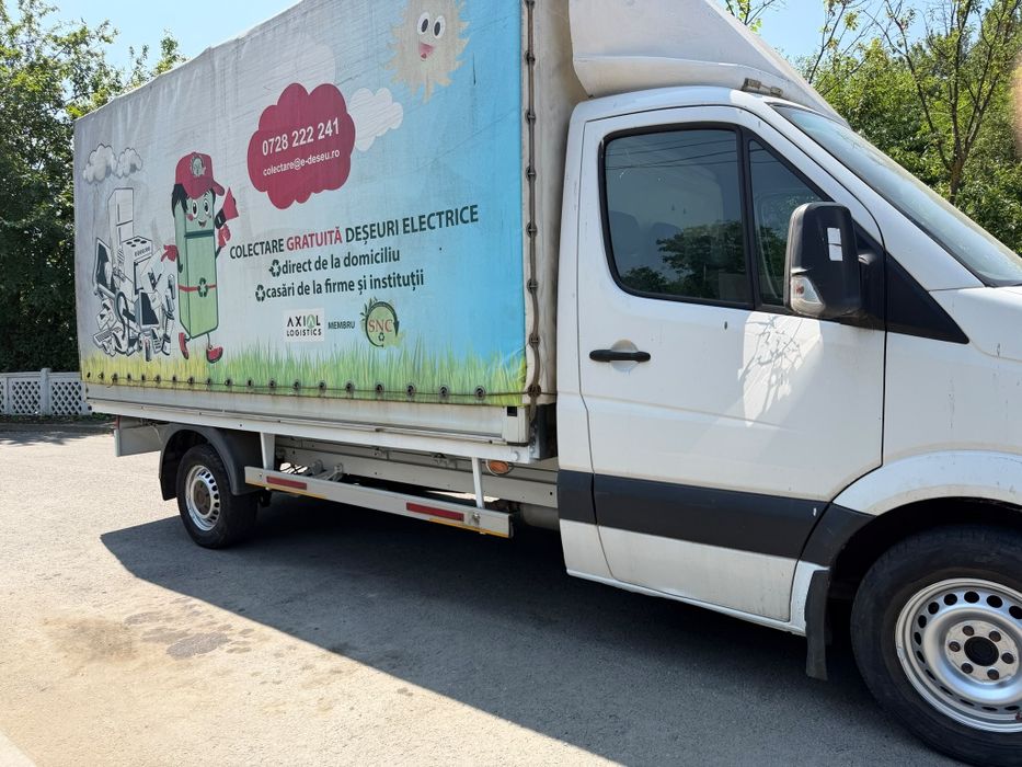 Volkswagen Crafter Prelata 2.0 TDI 136 CP Euro 5 – 2016 – 230.000 km – Proprietar unic de noua