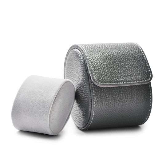 Oirlv – Etui de lux pentru ceas, piele ecologică, gri