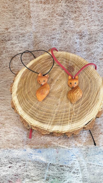 Medalion dragut sculptura lemn vulpe