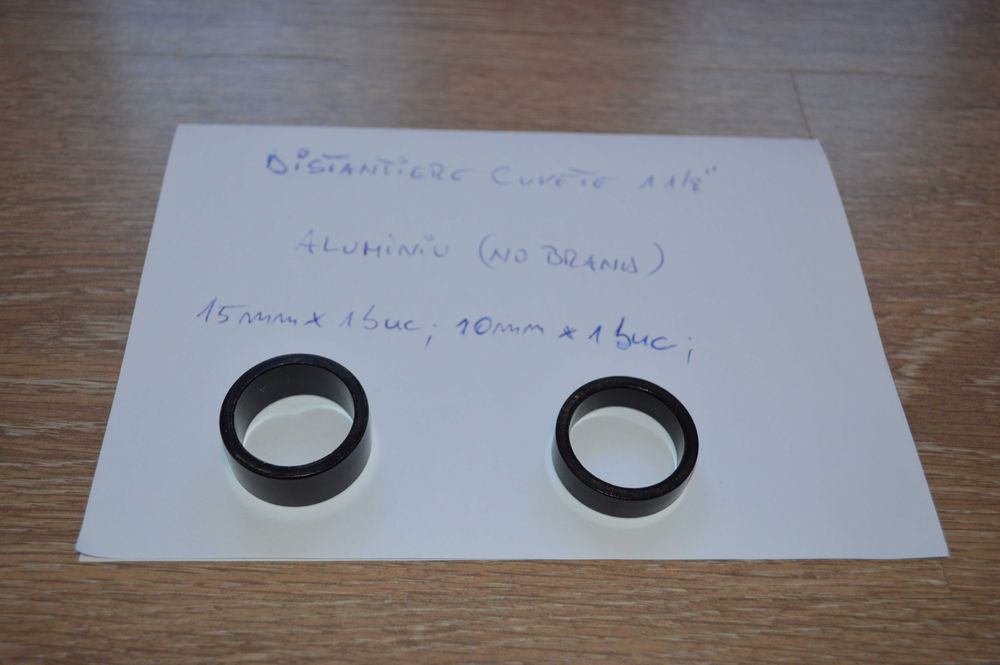 Cuvete furca 1 1/8" integrate FSA Impact Campy/Gyro cu floare si capac si distantiere furca carbon/aluminiu Neco/Scott/Focus/Force