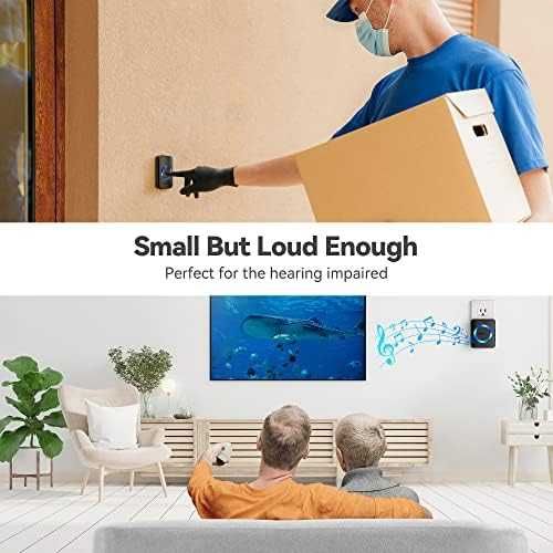 TECKNET безжичен звънец 400 м с 60 мелодии водоустойчив