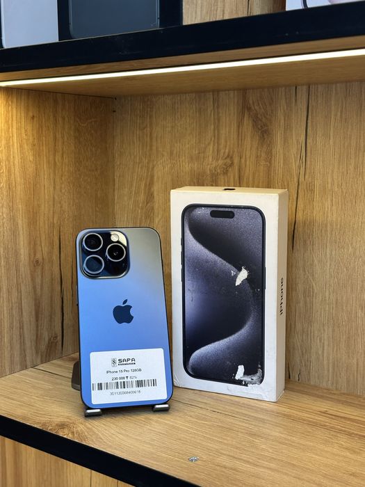 айфон 15 про синий 82%