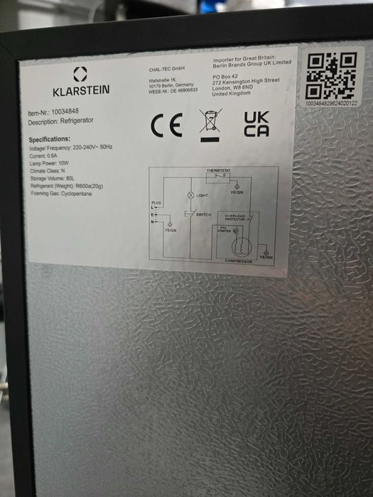 Minibar frigider racitor bauturi sau vinuri Klarstein Beersafe XXL 80 litri