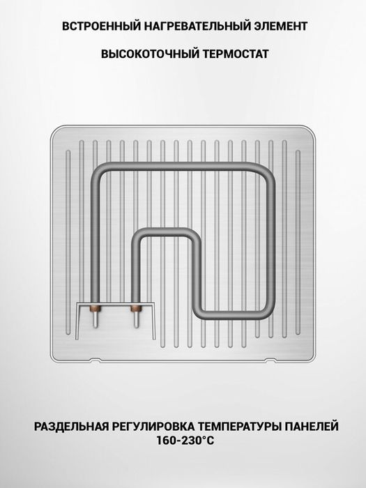 Электрогриль Polaris PGP 2302D "3 в 1", серебристый