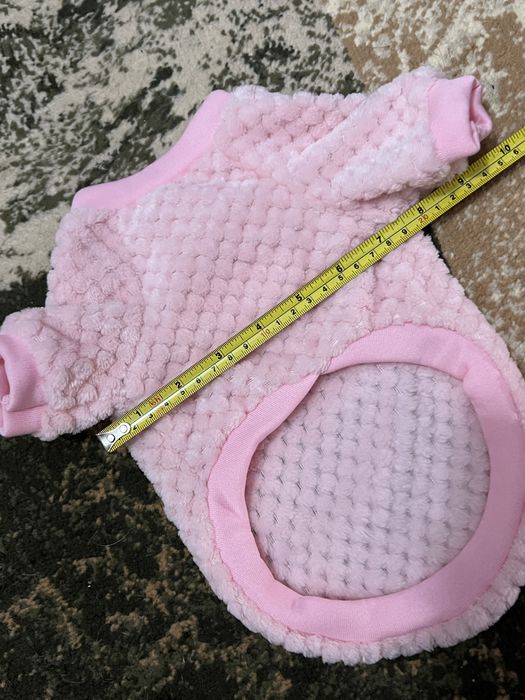 Bluza roz cocolino pufoasa caini pisici 29 cm
