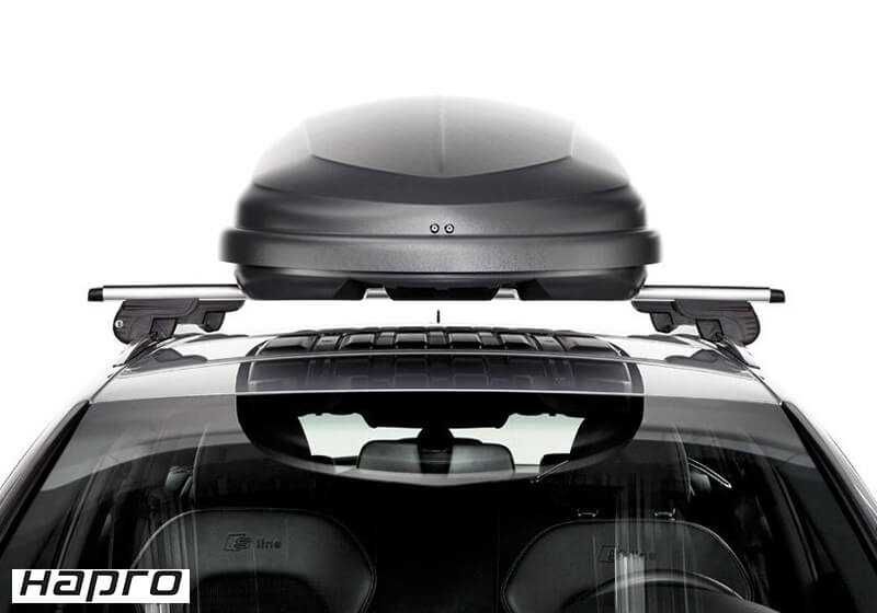Багажник тип автобокс HAPRO Traxer 5.6 Anthracite за автомобил