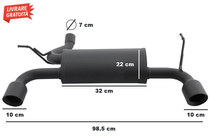 Sistem de evacuare dubla Jeep Wrangler Rubicon JK (2007-2017)