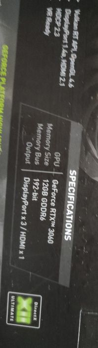 Продам видеокарту Geforce Rtx 3060 12гб