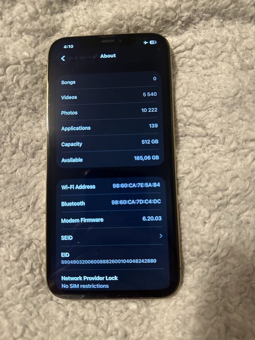 100% батерия iPhone 12 PRO MAX 512GB