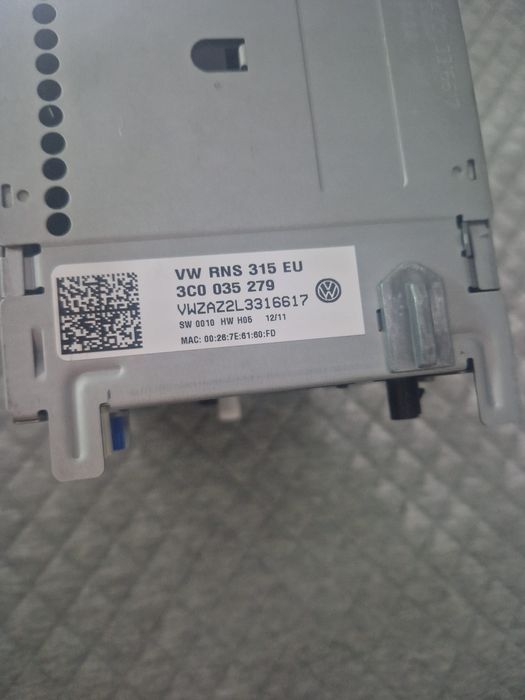 Radio Navigatie Rns 315 Bluetooth Cod Pin Vw Golf 6 5 Passat B7 B6 Eos