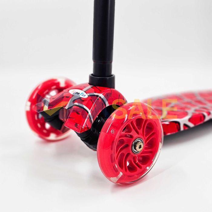 Детска тротинетка с 3 светещи колела Спайдърмен колело скутер триколка