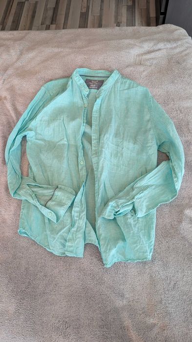 Зелена ленена риза 100 %