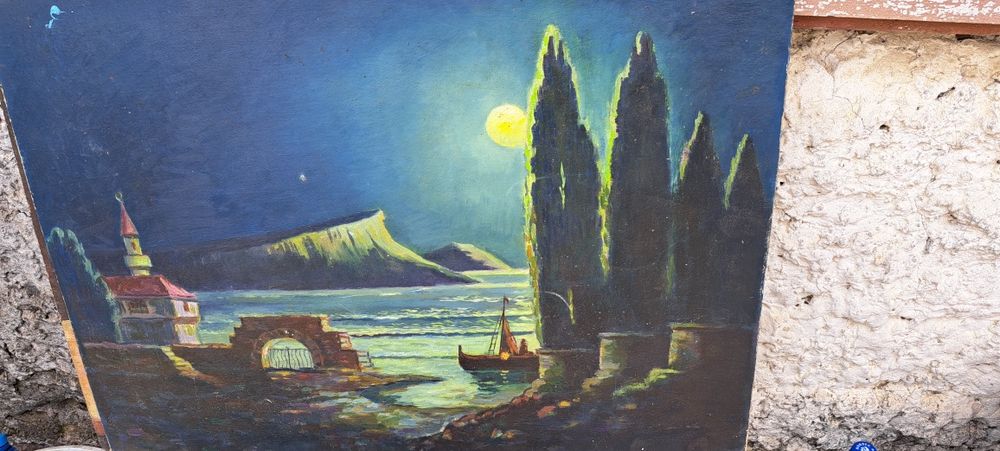 Picturi vechi Tablouri ulei carton natura ,,moarta"