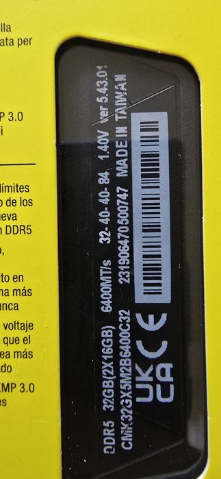 Vandut KIT Ram Corsair Vengeance 32Gb DDr5 6400 CL32 Sigilat