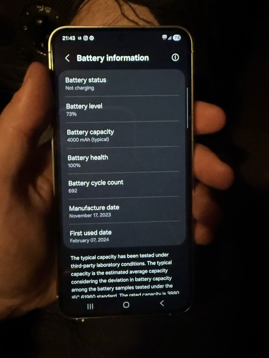 Samsung S24 256GB White