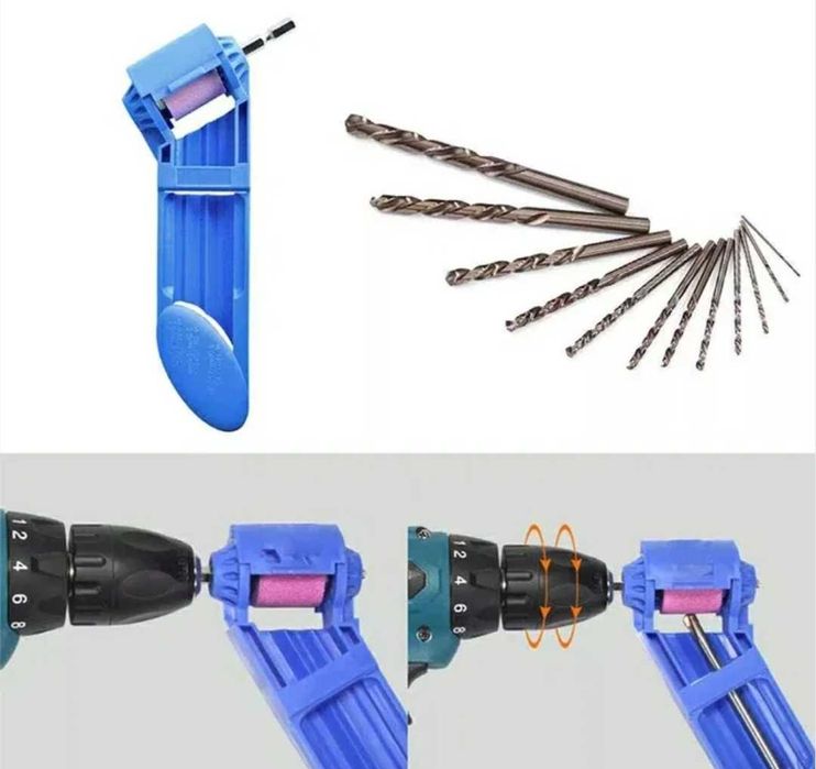 Ax bormasina cu impact/Mandrina cu tija hexagonala 1/4/Ascutit burghie