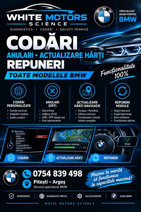 Reparații faruri- reparatii trape - detaling auto -codari BMW