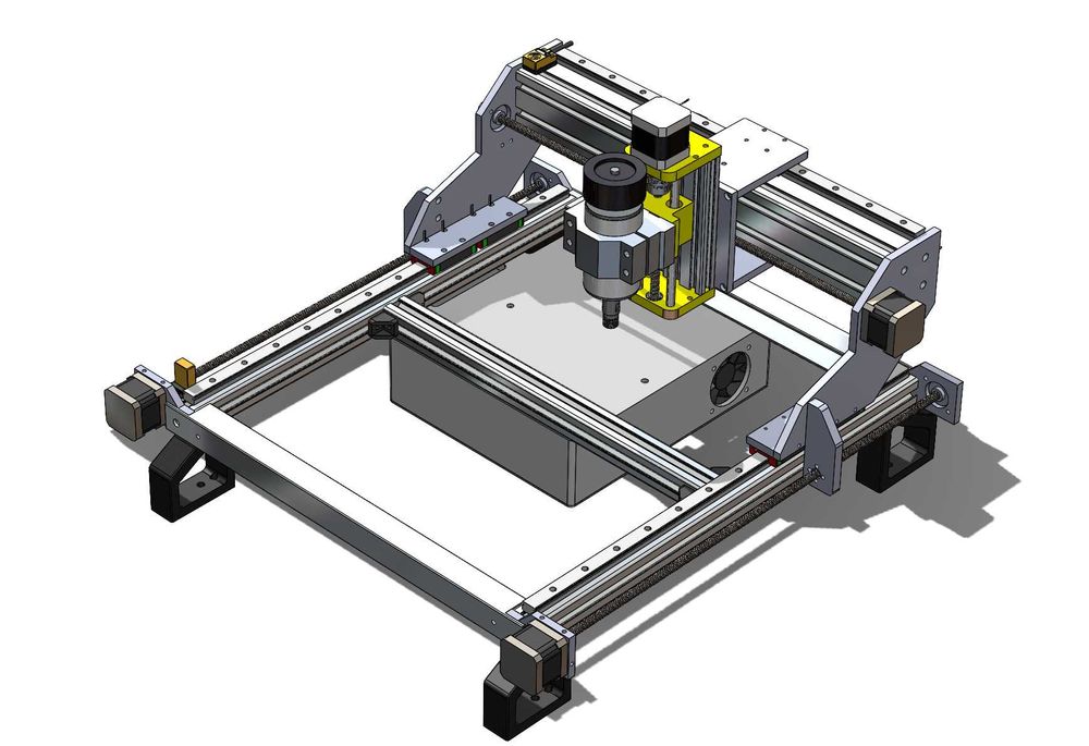 Router CNC de precizie cu masa de lucru 380mm x 330mm si Z de 50mm