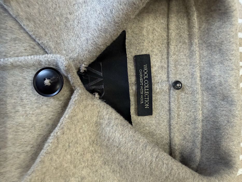 Шерстяное пальто zara