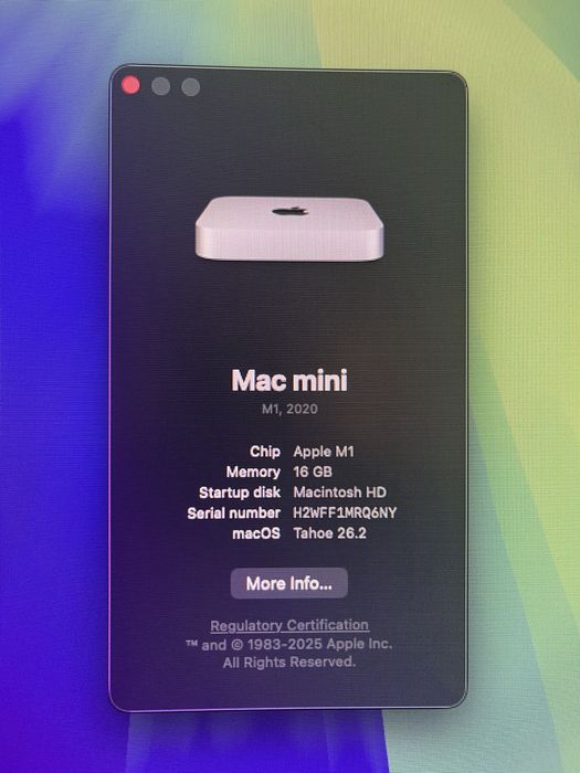 Mac Mini M1 2020 16GB