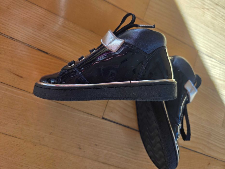 Високи обувки,естествена кожа,лачени Колев&Колев