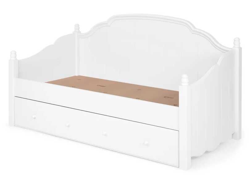Pat fete alb Mobexpert 90x190 cm