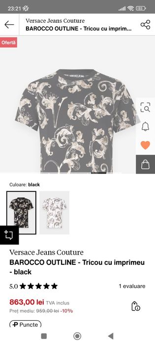 Tricouri originale Versace jeans Couture noi eticheta cod verificare