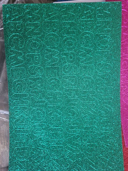 Буквы из глиттерного фоамирана