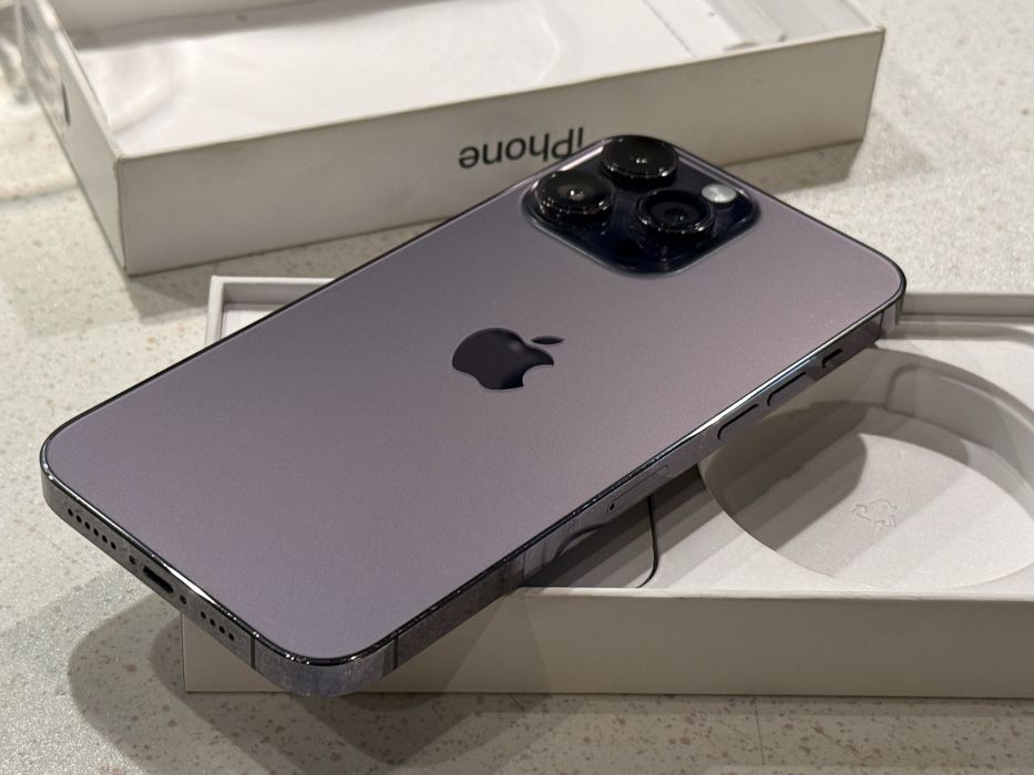 iPhone 14 Pro Max 128GB Deep Purple – Перфектен, 100% Батерия!