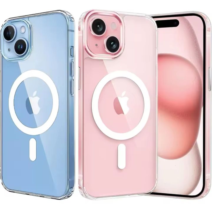 Iphone 14/15/16E/16/17/18/PRO/MAX/PLUS Husa Magsafe Clear Magnetic Inside