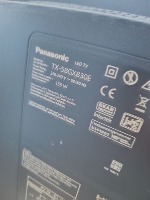 Panasonic TX-58GX830E счупен екран