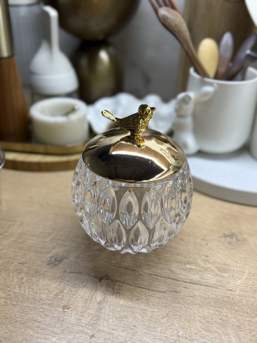 Сахарница хрустальная