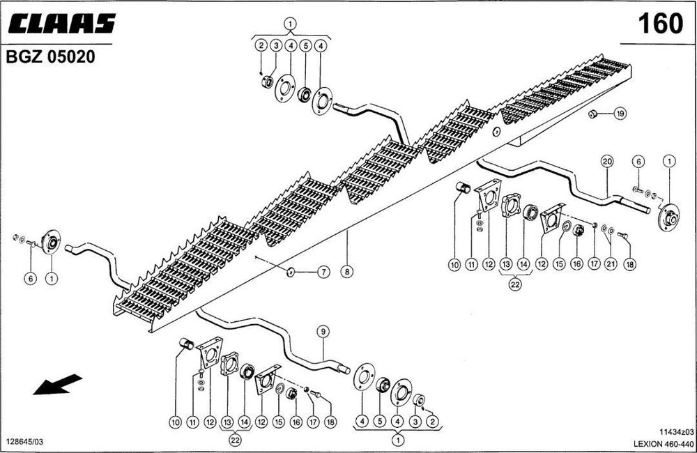 Claas cai scutarator LEXION/TUCANO