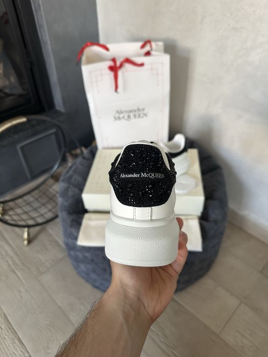 Alexander McQueen Oversized White Black Crystals