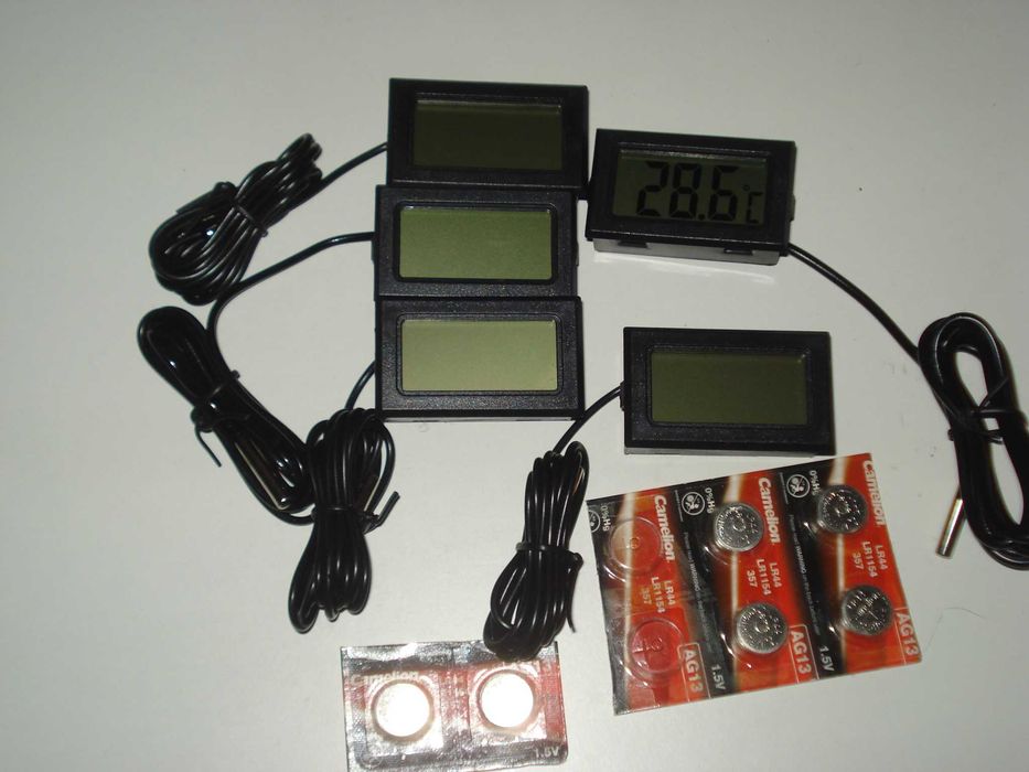 set 5 buc termometru digital cu sonda fir + baterii